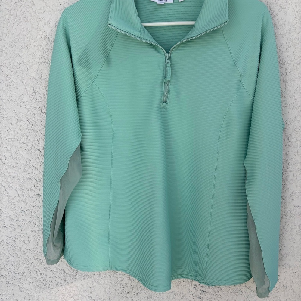 Mint Green Quarter-Zip Pullover - Picture 3 of 8